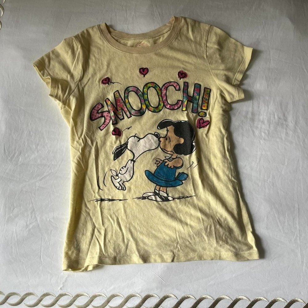 Baby Doll Graphic Tee with Snoopy Design